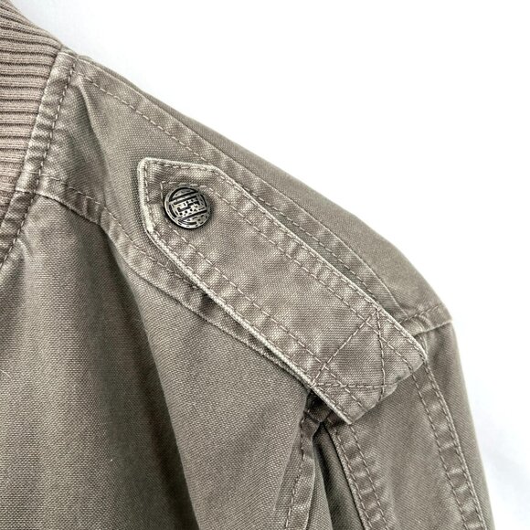 Diesel jacket night flyers aviator bomber flak jacket army green canvas boho M - Picture 7 of 12